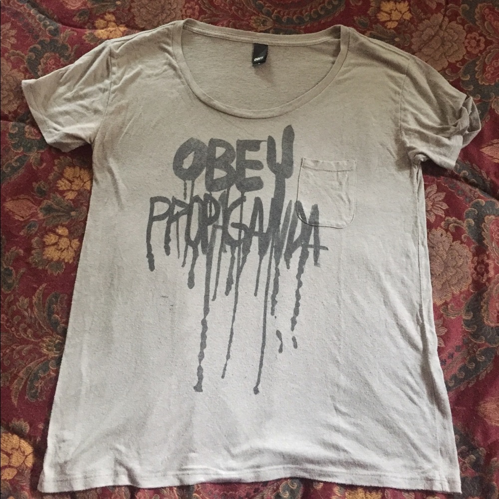 Obey Oversized Sheer Pocket Tee