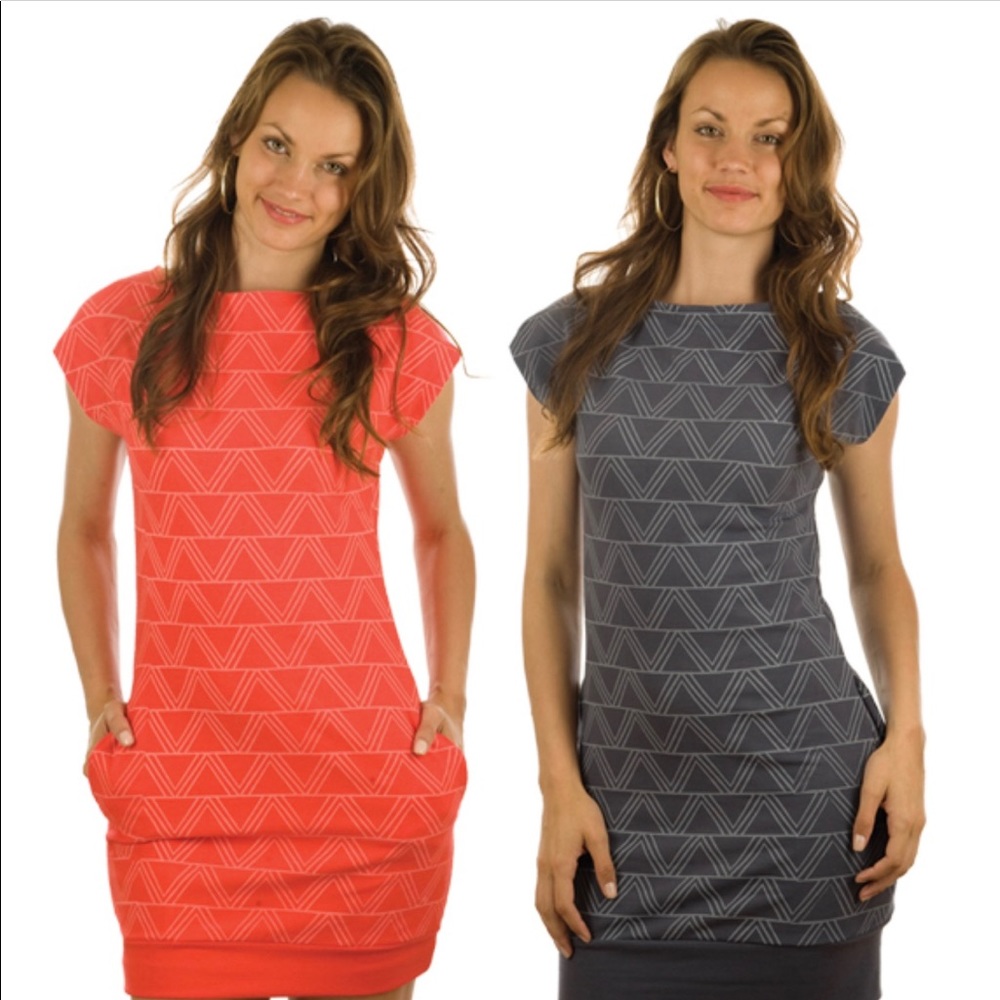 Gray geometric tunic dress by Fluffy Co medium