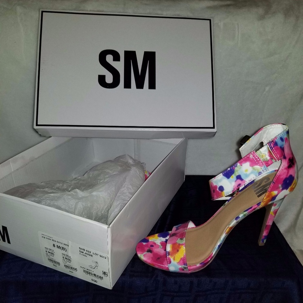SM Josie Size 8 Floral Heel Shoe