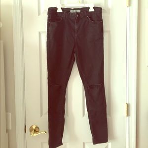 Topshop Moto Black Ripped Jeans