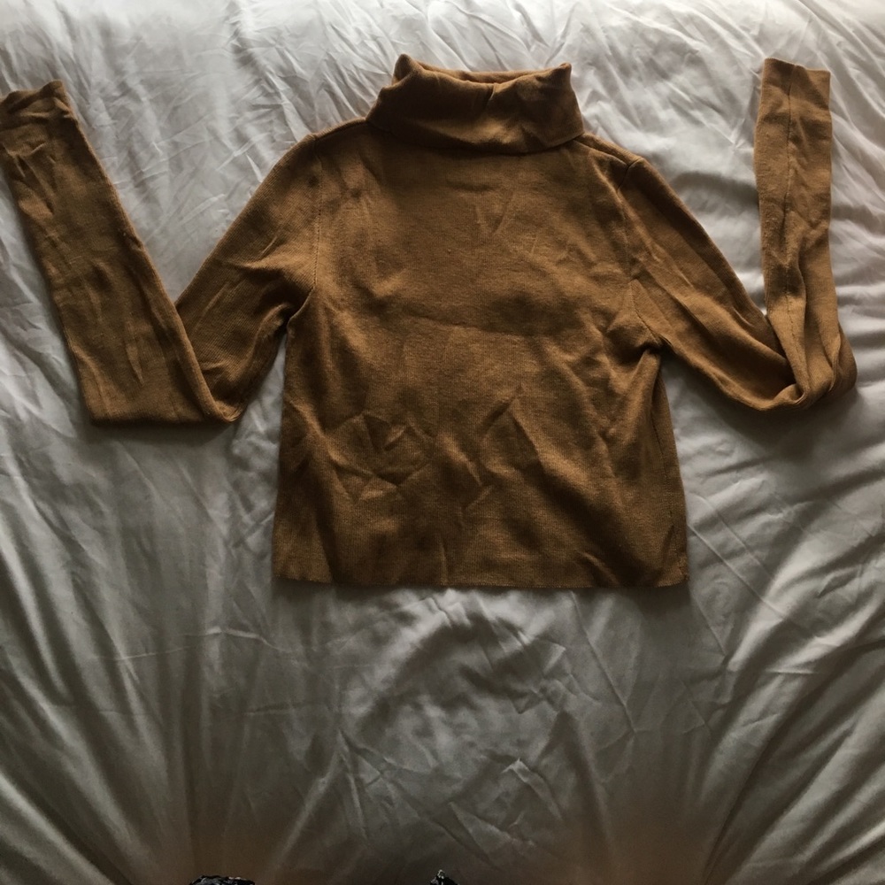 Cropped Camel Turtleneck!