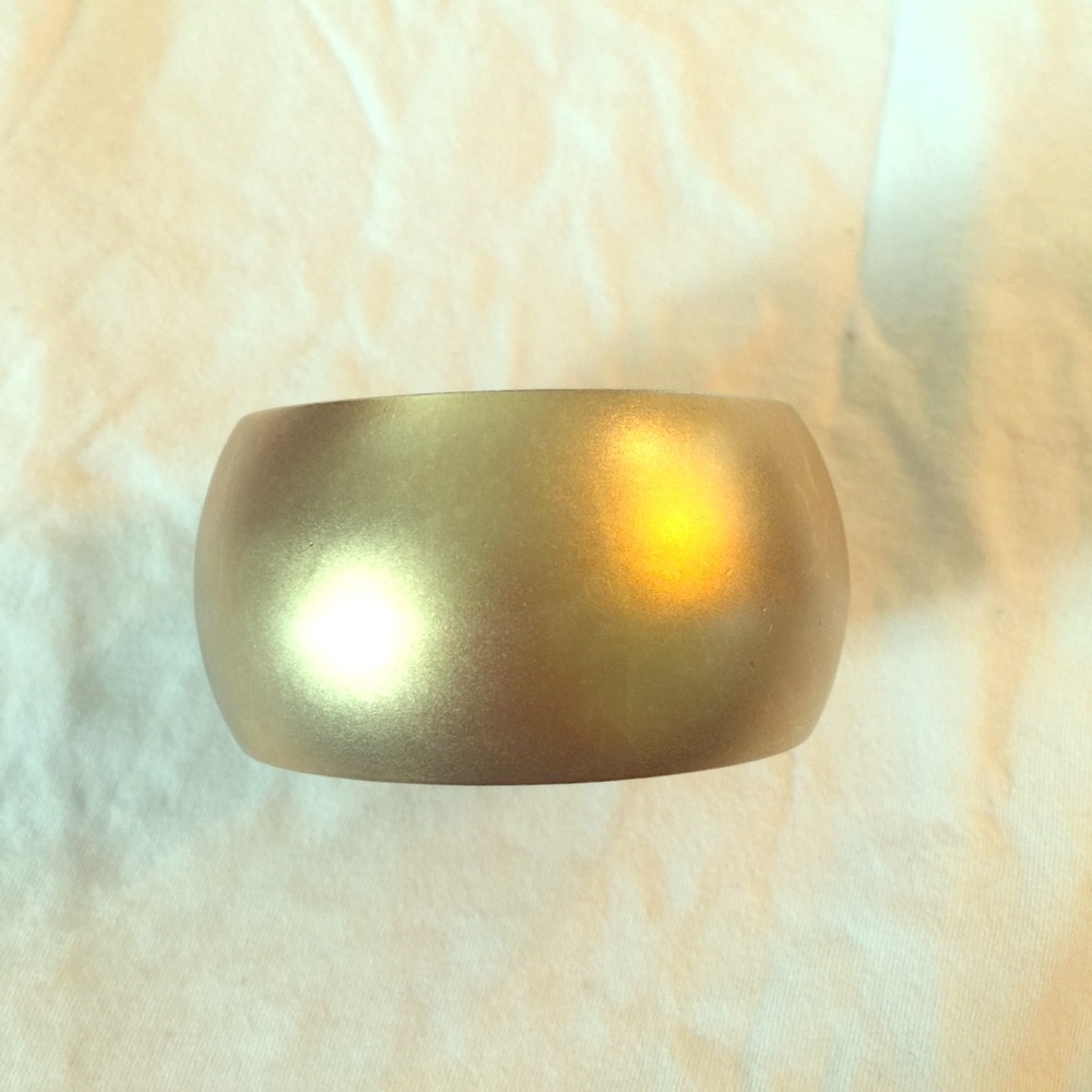 Antique gold thick bangle bracelet