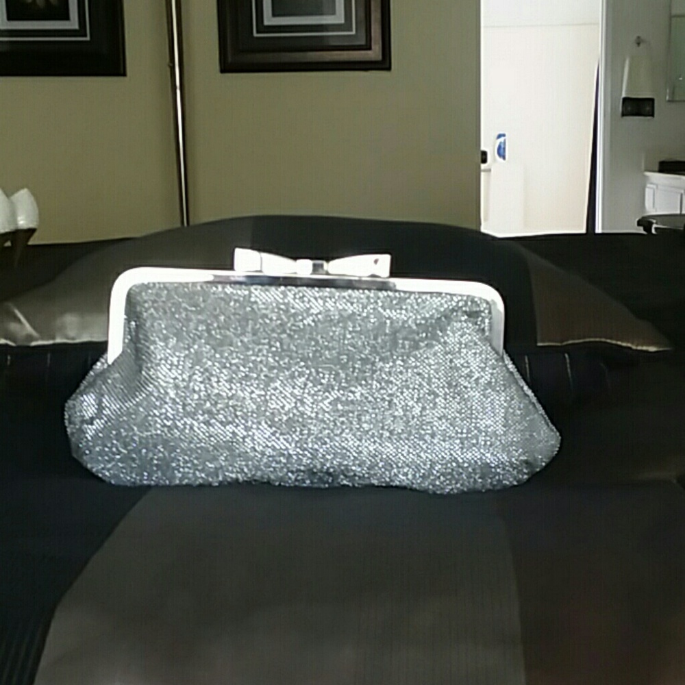 Silver evening bag from Macy's