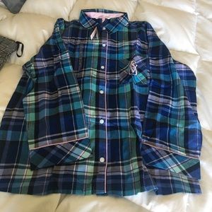 VS Blue and Purple Plaid Pajama shirt