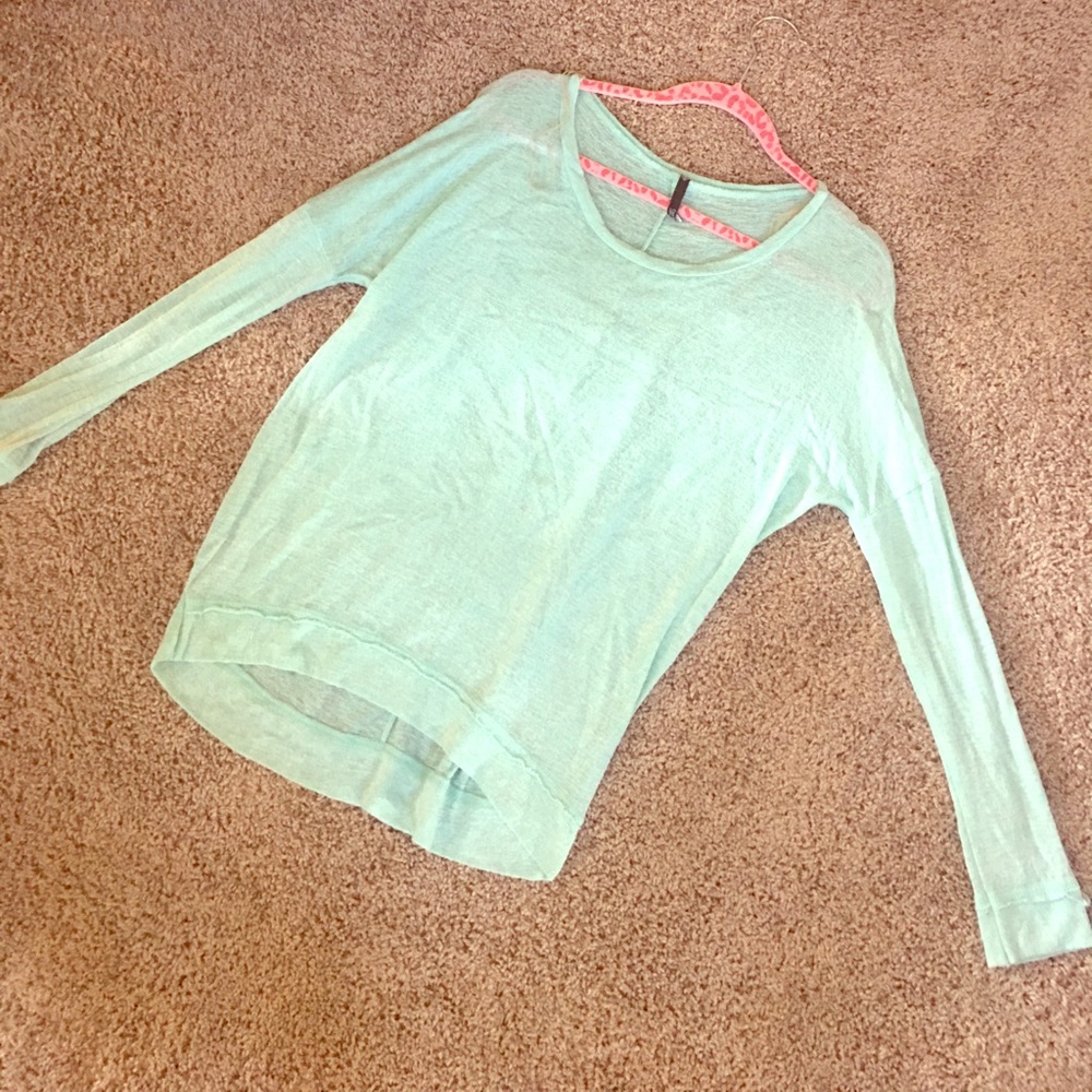 Bright aqua long sleeve top!