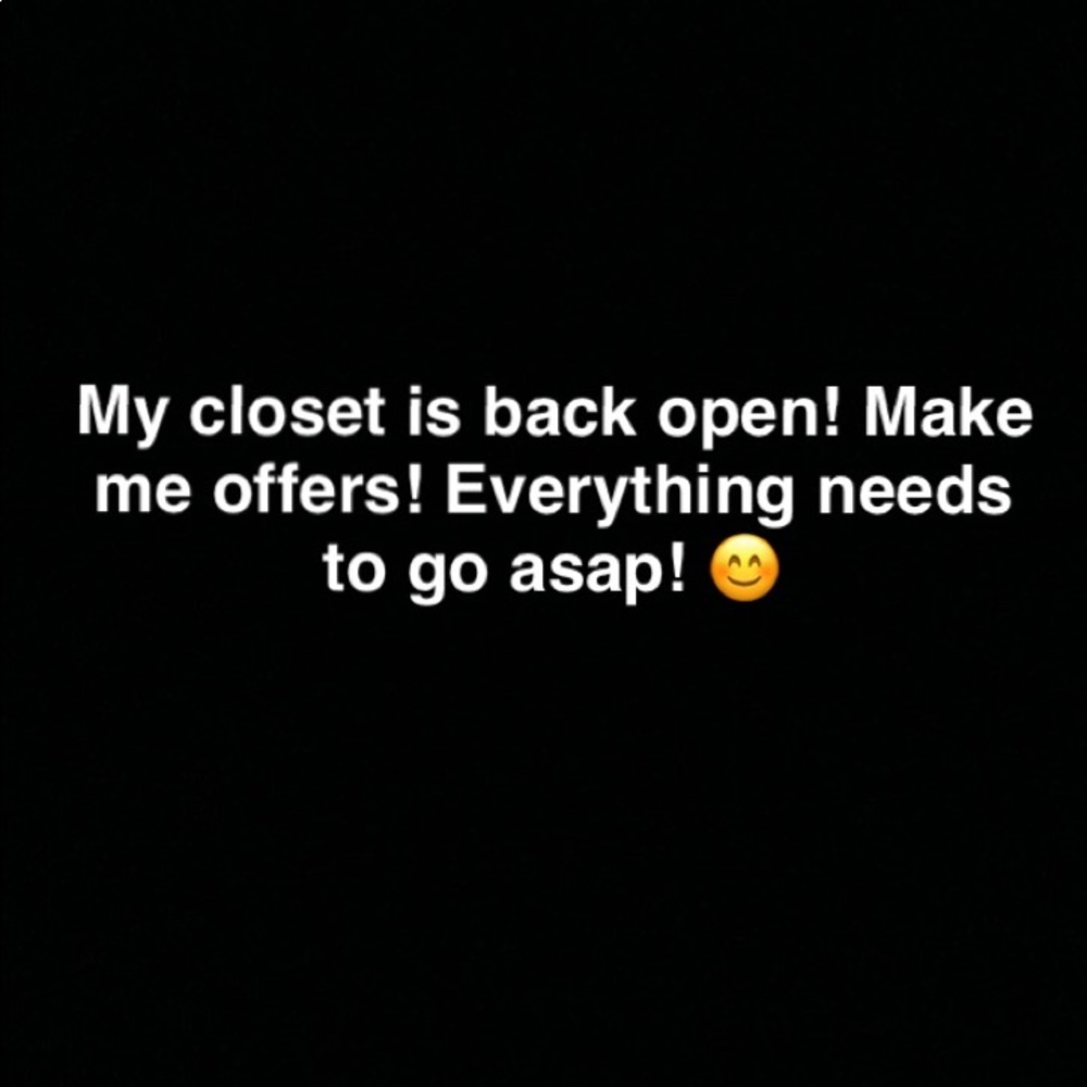 Closet is back open!