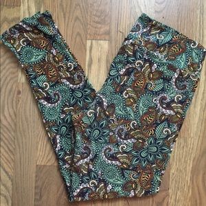 LuLaRoe Paisley Leggings TC EUC