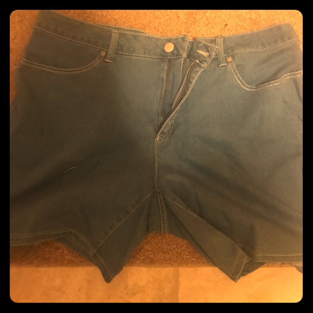 Jean shorts.