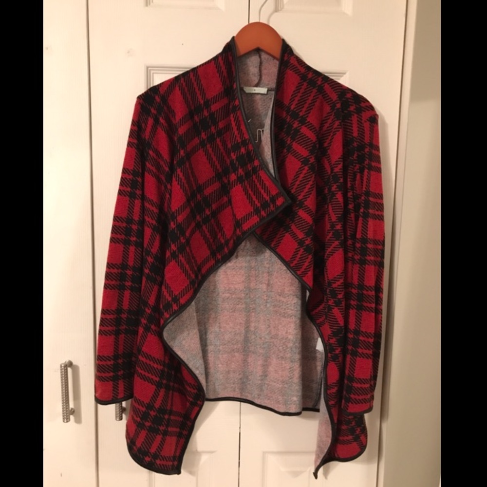 Red and black plaid jacket