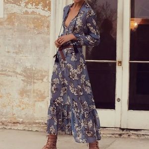 For Love And Lemons Santa Rosa Maxi Dress Blue For Love And Lemons Santa Rosa Maxi Dress Blue