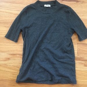 Madewell high neck 1/3 sleeve top