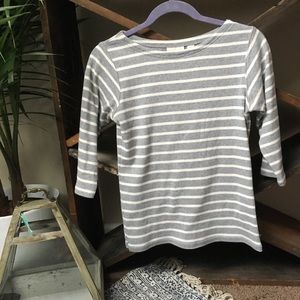 LL BEAN striped knit top