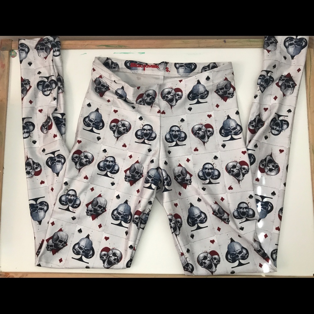 Black Milk Leggings skull and cards