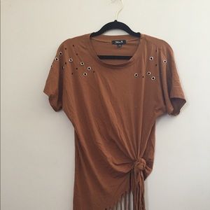 Distressed Salmon shirt.