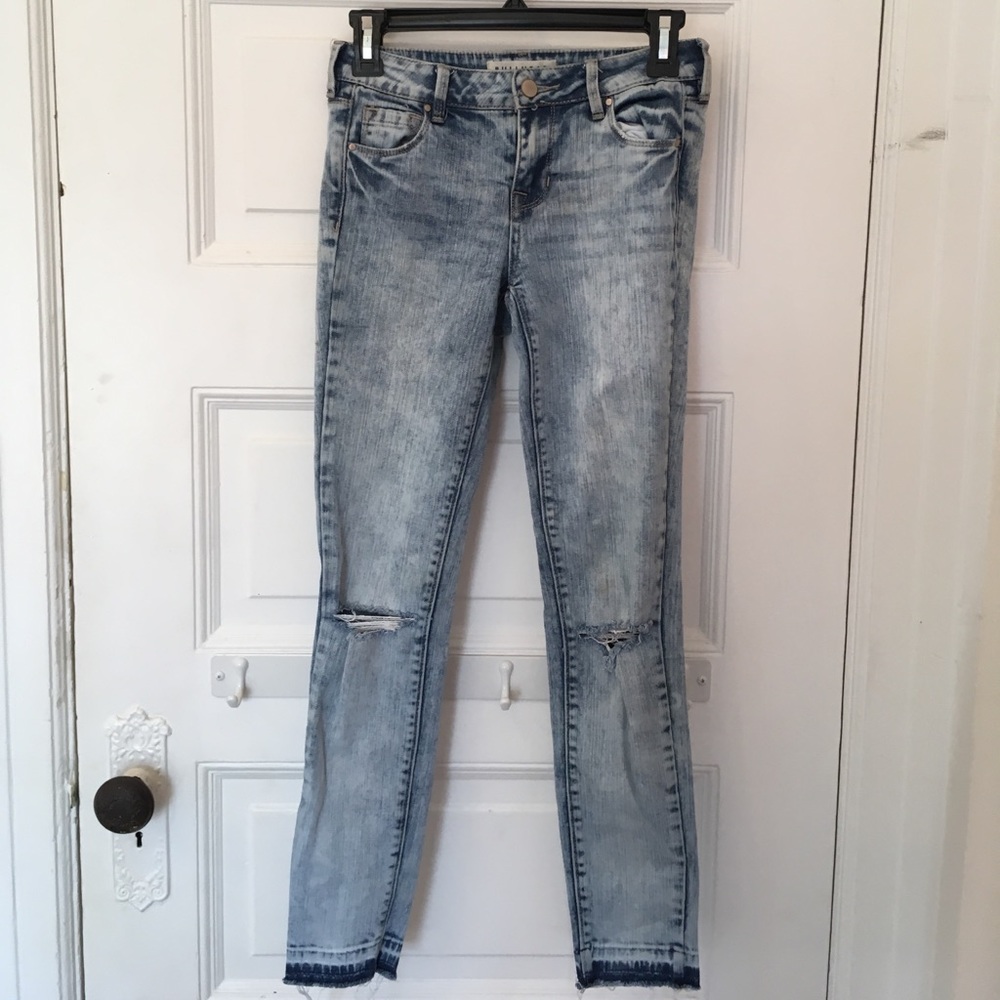 Semi ripped PacSun skinny jeans