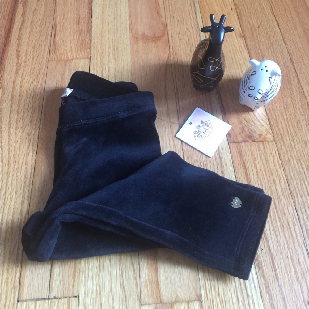 NWT Juicy Couture Black Velour Legging