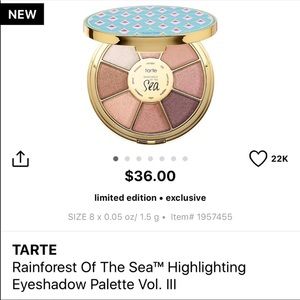 Tarte Rainforest Of the Sea Eyeshadow Palette