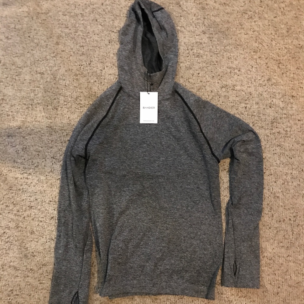 NWT HPE Cross X Seamless Hoodie Grey