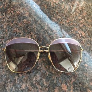 Miu Miu gold frame trendy sunglasses
