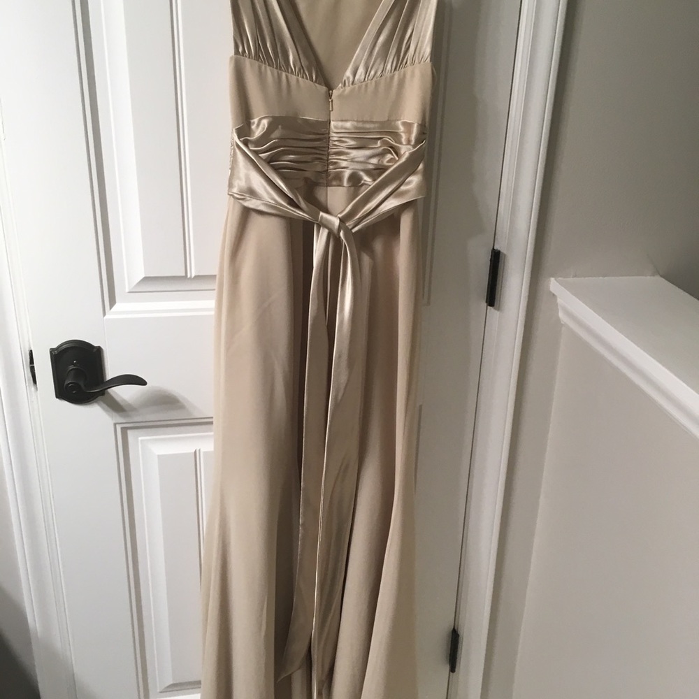Champagne formal gown. Size 0. Mint condition.