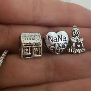 Nana grandmother christmas Eurooean charm set