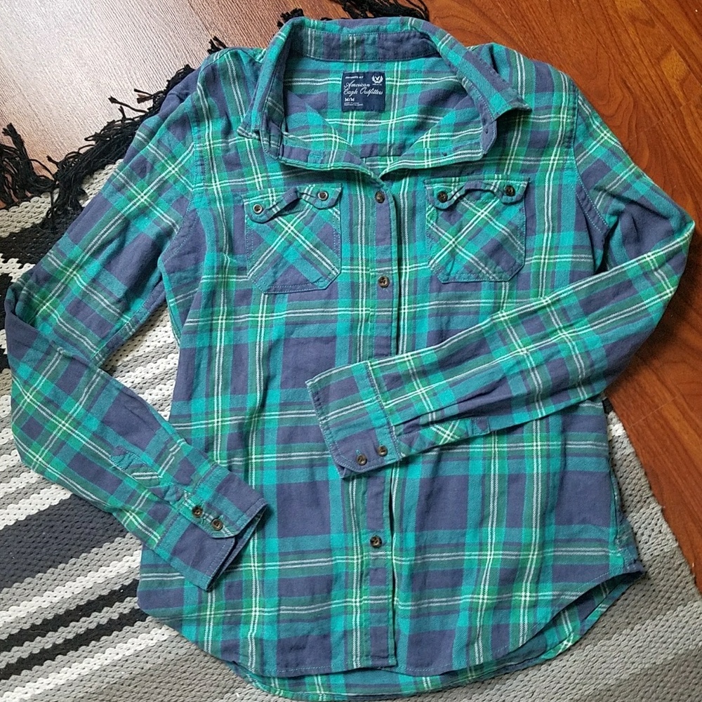 American Eagle Flannel Button Down