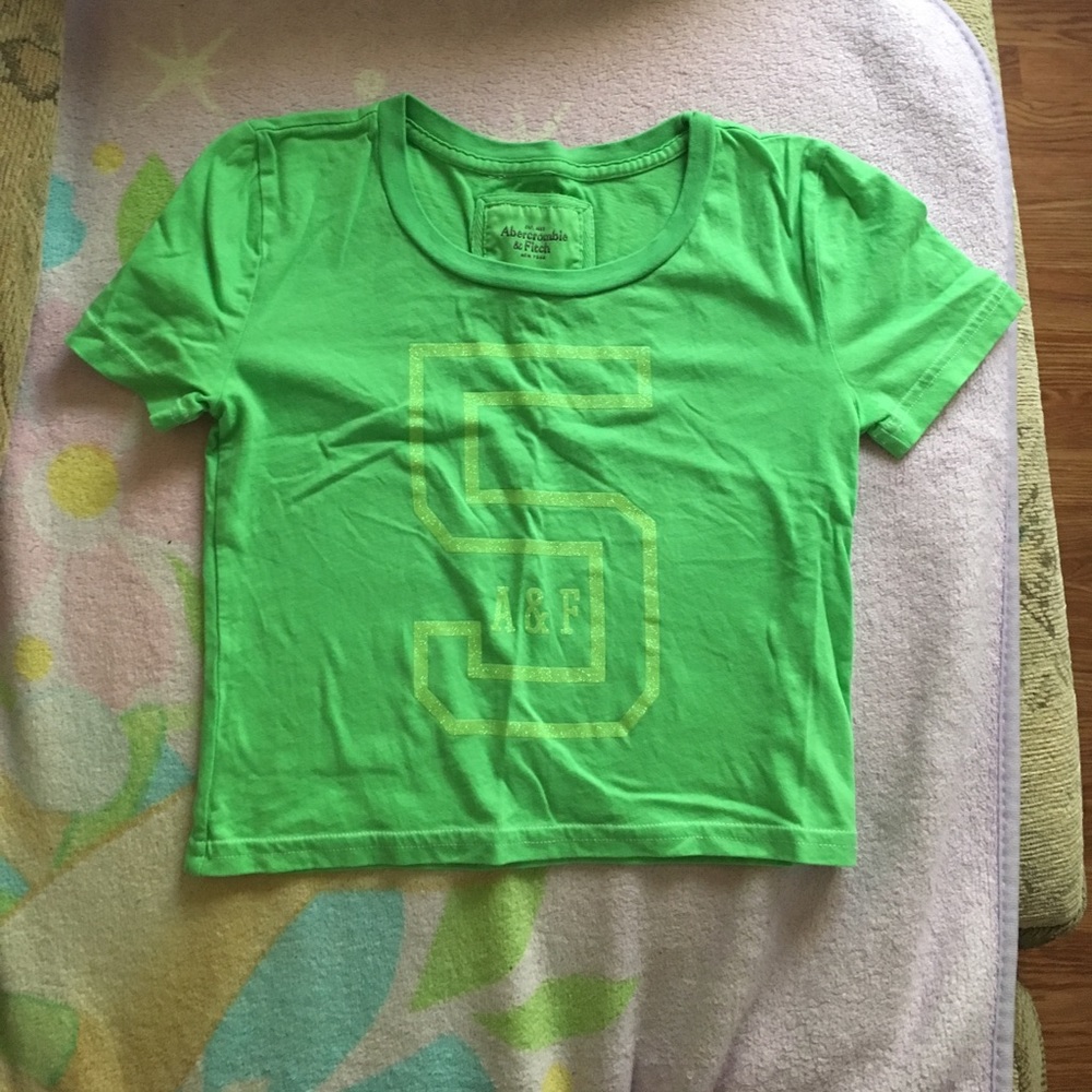 A&F Green Number 5 Crop Top