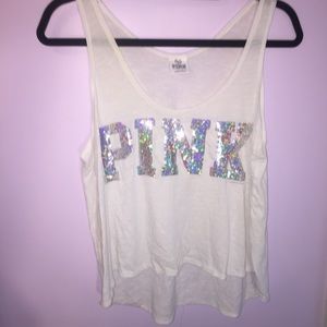 PINK Sparkly Print Tank