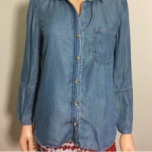 Cloth and stone ANTHROPOLOGIE button up tencel