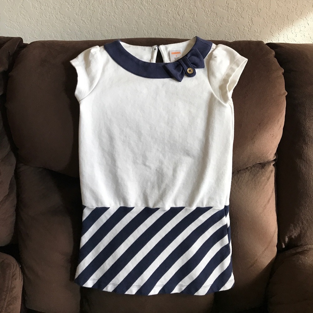 Blue/Ivory Striped Dress