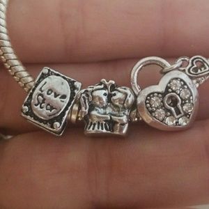 Love story heart couple kissing European charms
