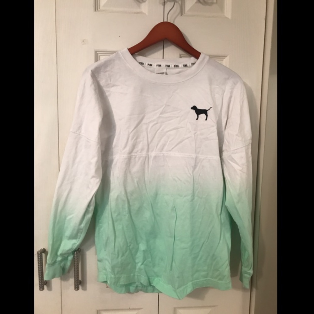 Mint and white ombré VS boyfriend tee