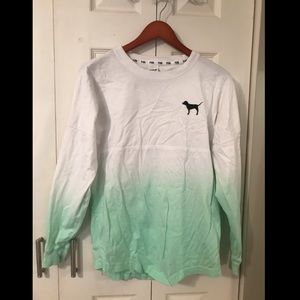 Mint and white ombré VS boyfriend tee