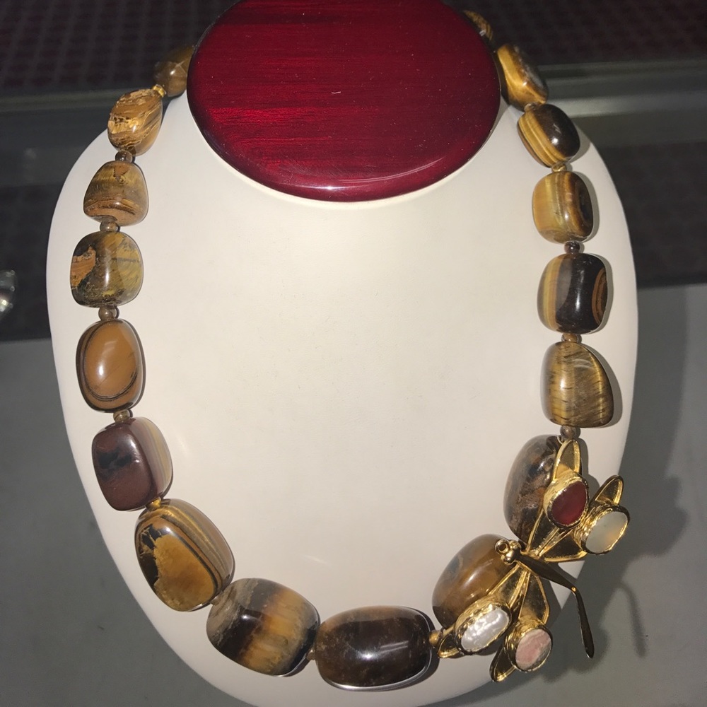 Vilaiwan natural  tiger eye bead necklace $989