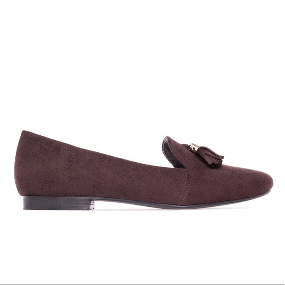 NIB Beige Tassel Fringe Boyfriend Loafer Flats - Picture 4 of 5