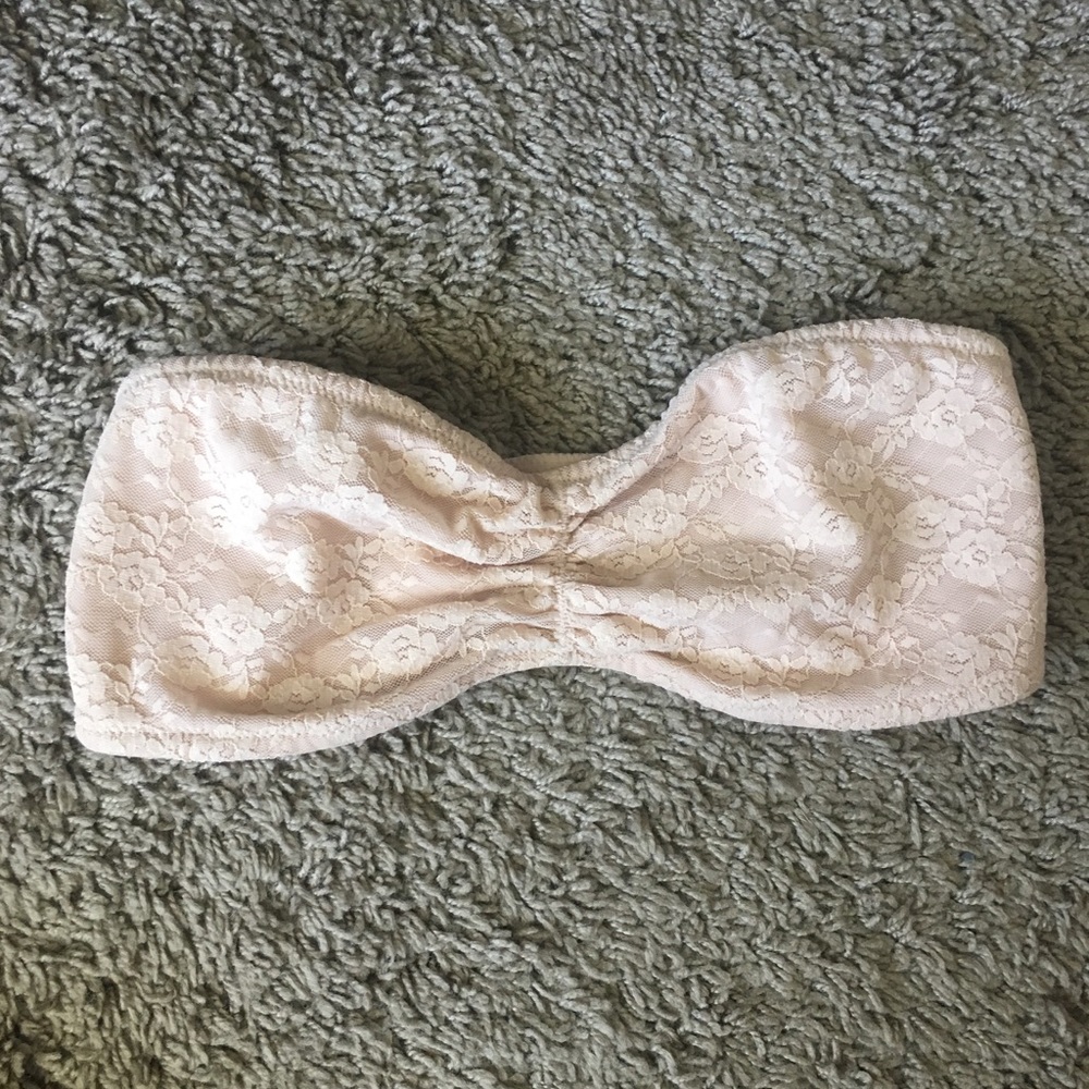PINK VS lace bandeau bralette S