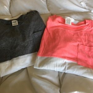 SOLD PINK Varsity Crew Tee