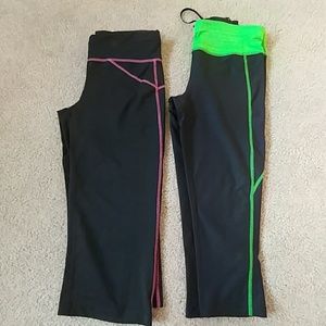 2 pairs workout capris
