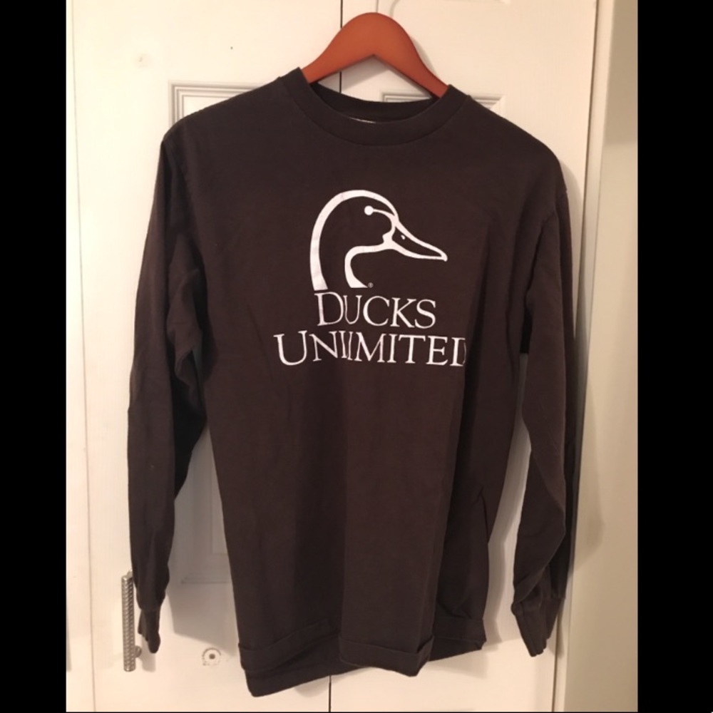 Brown Ducks Unlimited long sleeve tee