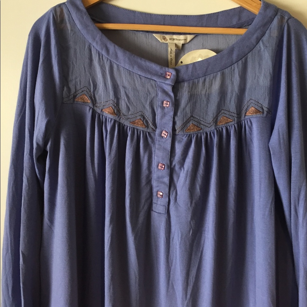 BCBG GENERATION LONG SLEEVE SHIRT L - Picture 2 of 7