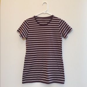 Striped T-shirt.