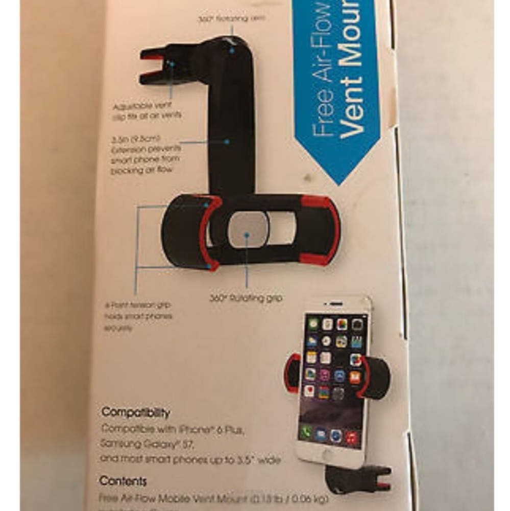 Vent Mount Cell / Smart Phone 3.5 Inch Wide Holder