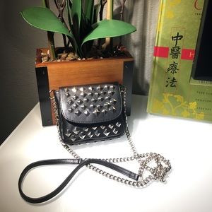 Studded cross body purse