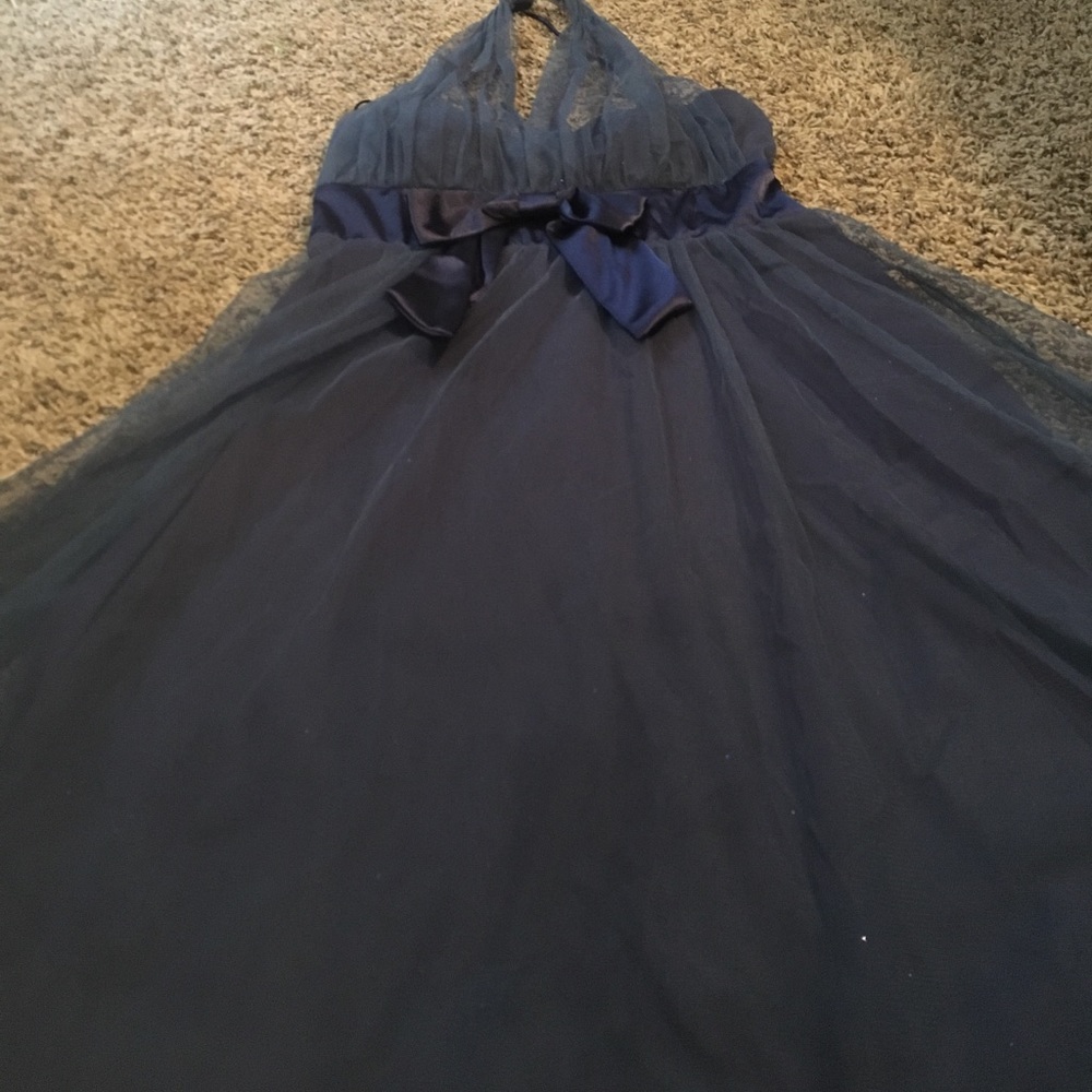 Sparkly navy evening dress