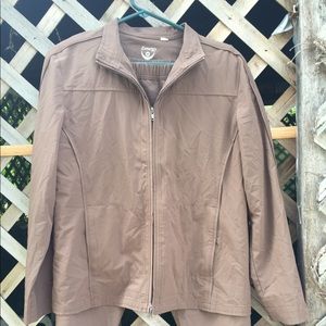 Zenergy Ladies brown light material warm-up suit