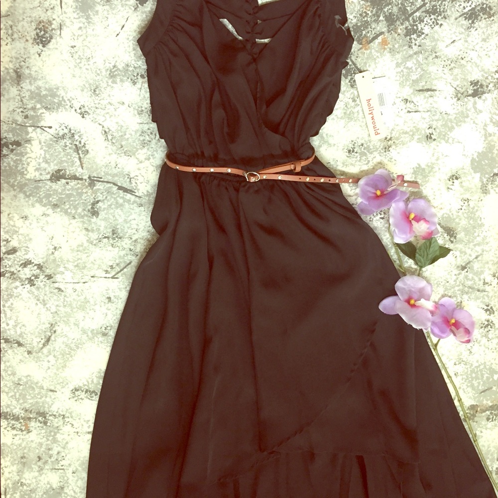 Hollywood High Low Dress w/ Belt