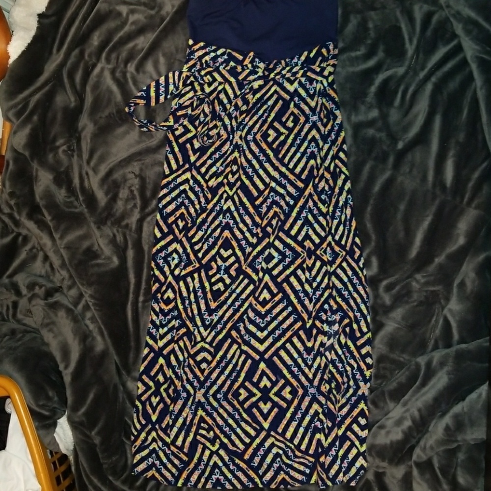 Strapless xhilaration maxi dress