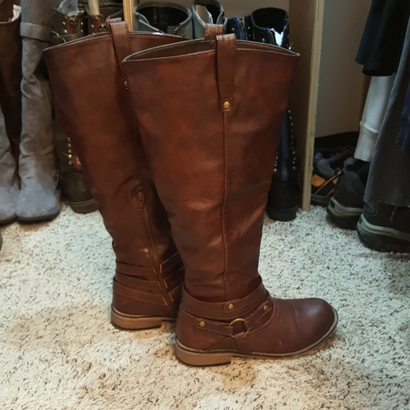 -SOLD-  Size 7 Dark Brown Knew High Boots - Picture 2 of 4