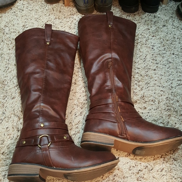 -SOLD-  Size 7 Dark Brown Knew High Boots - Picture 3 of 4