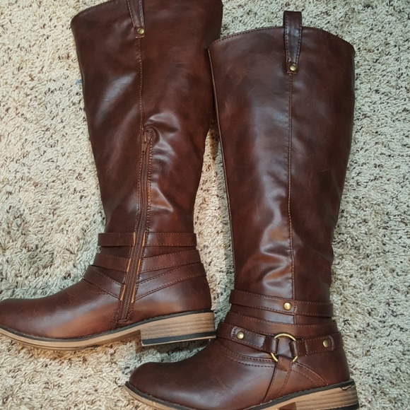 -SOLD-  Size 7 Dark Brown Knew High Boots - Picture 4 of 4